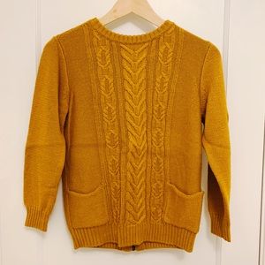 3/4 Sleeve Knit Sweater with Zipper